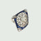 Bague BAGUE EN PLATINE DE STYLE ART DÉCO AVEC DIAMANTS ET SAPHIRS 58 Facettes A2450 (491)