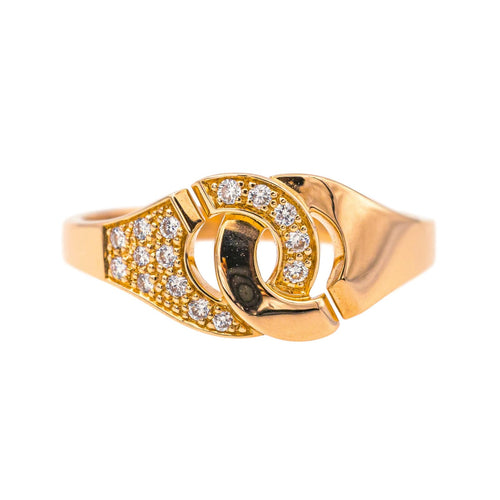 Bague 53 Dinh Van Bague  Menottes Or rose Diamant 58 Facettes 4342798RV