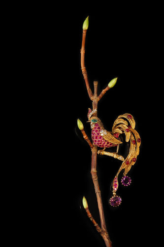 Broche Trésors Vintage : La Broche Oiseau Champagnat 58 Facettes 23129-0123