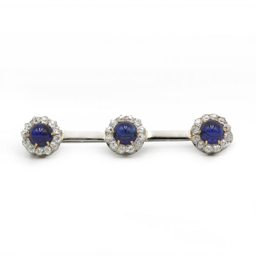 Broche Broche - Or, Platine, Diamants & Saphirs 58 Facettes 250076R