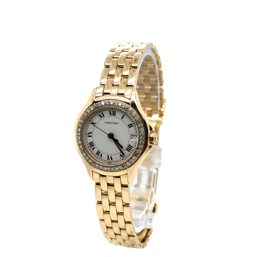 Montre Cartier - Montre « Cougar » - Or Jaune et Diamants 58 Facettes 1.0000554/1