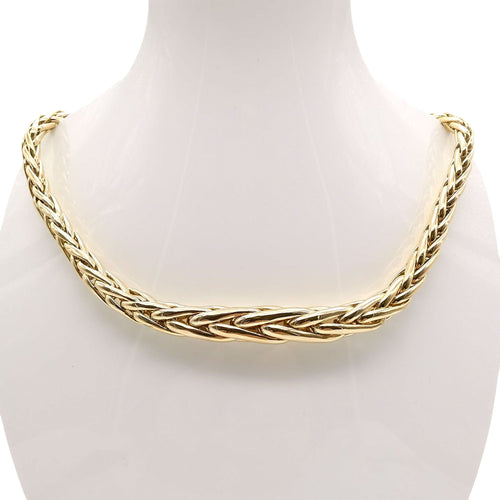Collier Collier maille palmier en or jaune 58 Facettes
