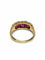 Bague ancienne or jaune 18K rubis 2 ct et diamants 0,04