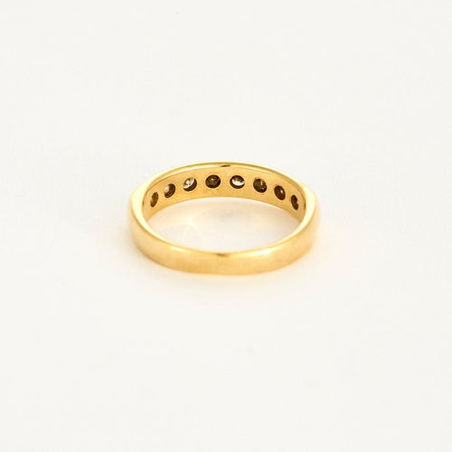 Bague 54 Demi alliance or jaune et diamants 58 Facettes GULK241