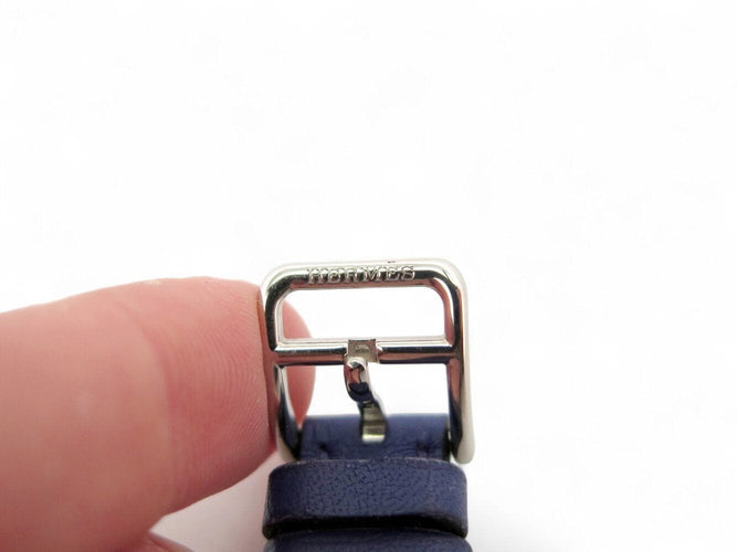 Montre vintage montre HERMES espace es2.210 quartz 33 mm acier cuir +pochon blue 58 Facettes 270283