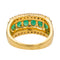 Bague 55 Bague Or jaune Emeraude, Diamant 58 Facettes 4002851CN