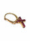 Boucles d'oreilles Boucle d'oreille Croix Pomellato or rose et rubis 0,18 ct 58 Facettes 990