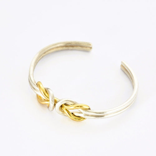 Bracelet ZOLOTAS-Bracelet jonc ouvert vintage argent et or 58 Facettes