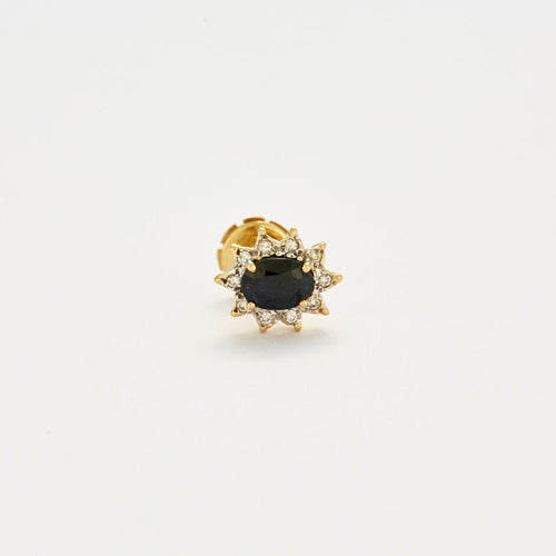 Boucles d'oreilles Clous d'oreilles Marguerite Saphirs Diamants 58 Facettes 230436