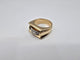 Bague 62 Bague or jaune TANK Style année 1950 sertie de 3 diamants taille ancienne 58 Facettes 1-0000492/3