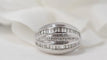 Bague 54 Bague Jonc en or blanc et diamants 58 Facettes 28890