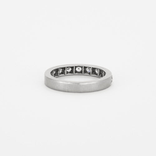 Bague 50 Alliance or gris ornée de diamants 58 Facettes 196-1