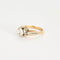 Bague 48 Solitaire or deux tons et diamants 58 Facettes GU128