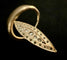 Bague 58 Bague marquise argent sur or jaune sertie de 2 carats de diamants 58 Facettes