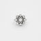 Bague 53 Bague en or gris à motif floral 58 Facettes