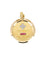Pendentif Médaille amour AUGIS ronde Plus qu'hier moins que demain or jaune rubis diamants 58 Facettes 1102