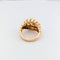 Bague florale en or rose