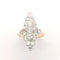 Bague 55 Bague vintage Or rose platine & Diamants 58 Facettes