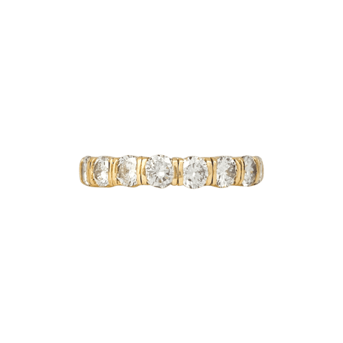 Bague 53 Alliance or jaune et diamants. 58 Facettes 31112