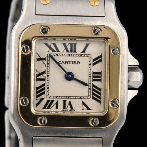 Montre Cartier Montre Santos De Cartier Galbee Pm 58 Facettes MT43964