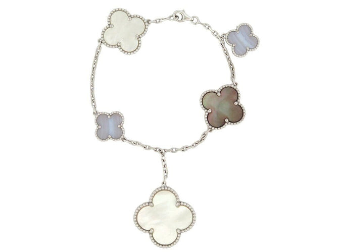 Bracelet bracelet van cleef and arpels magic alhambra 5 motifs vcarl62400 or nacre 58 Facettes 267481