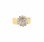 Bague 54 Bague vintage diamants fleurs or bicolore 18 carats 58 Facettes