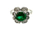 Bague 53 Bague Art-Déco, or blanc et platine, émeraude et diamants 58 Facettes