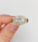 Bague 54.5 Bague marquise inversée Art déco en or 18k et platine, diamants et émeraudes 58 Facettes A06453