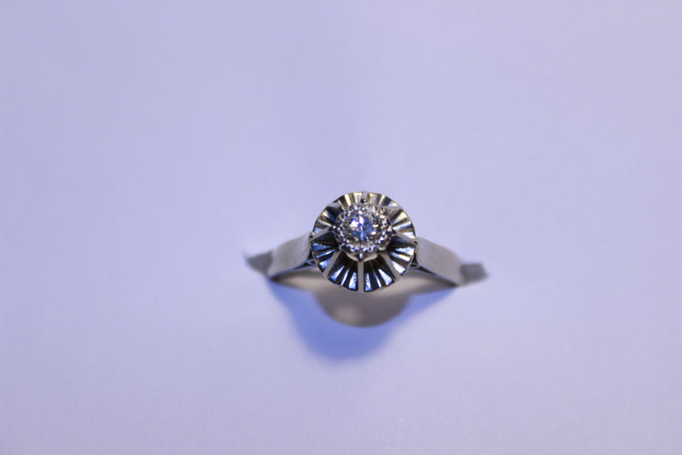 Bague 55 Bague solitaire Diamant 0.26ct 58 Facettes