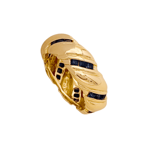 Bague 53 Bague vintage POIRAY, or jaune, saphirs calibrés. 58 Facettes 34649