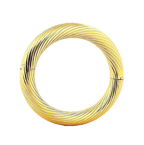 Bracelet Bracelet jonc vintage godron or jaune 58 Facettes