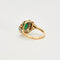 Bague Tank Art Déco Emeraude Diamants