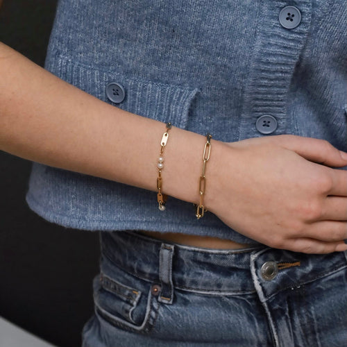 Bracelet Bracelet en or jaune avec perles 58 Facettes 2410026