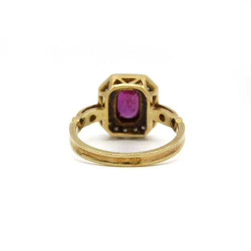 Bague 47 Bague - Or jaune, Diamants & Rubis 58 Facettes 250102R