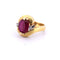 Bague 56 Bague vintage en or jaune avec rubis et diamants 58 Facettes