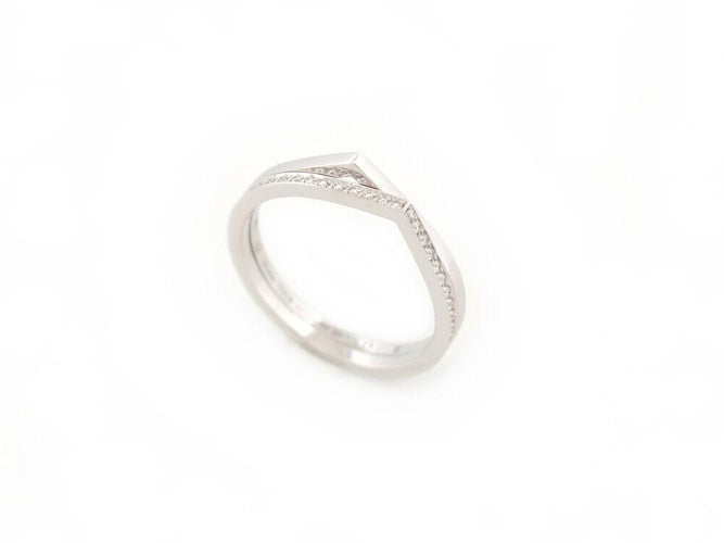 Bague 53 bague REPOSSI antifer 2 rangs raf2akwg00000 53 or blanc 18k diamants 58 Facettes 266114