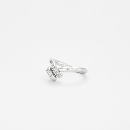 Bague 52 Bague spirale pavée de diamants 58 Facettes 2572