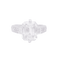 Bague 52 Bague or blanc, diamant taille émeraude 4 cts. 58 Facettes 31294
