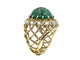 Bague 53 GÜBELIN. Bague vintage or. émeraude 10ct et diamants 58 Facettes