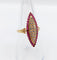 Bague 53 Bague marquise Art Déco or jaune, diamants et rubis 58 Facettes A05270