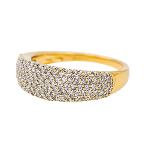 Bague Demi alliance Or jaune Diamant