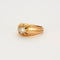 Bague 59 Bague jonc or jaune et gris diamant 58 Facettes GU40