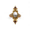 Bague 56 Bague Marquise Ancienne - Or, Nacre, Demi-perles & Grenats 58 Facettes 250357R