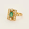 Bague 58 Bague or jaune, émeraude et diamants 58 Facettes 240336