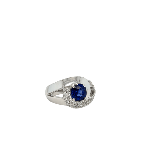 Bague 55 Bague Or Blanc - Saphir et Diamants 58 Facettes 1.0000142/1
