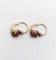 Boucles d'oreilles Dormeuses victorienne or jaune et diamants sur paillon et sertis fleurs de lys 58 Facettes A05651