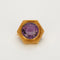 Broche Broche or jaune améthyste 15 carats 58 Facettes LP619/15
