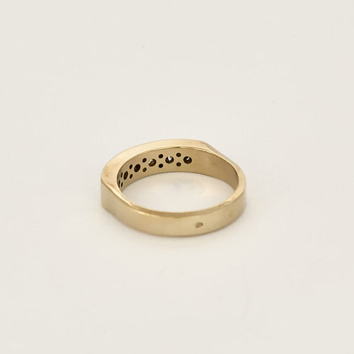 Bague 59,5 Demie alliance or jaune et diamants 58 Facettes DAX0081