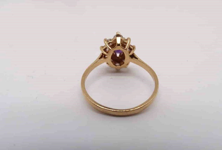 Bague 54 Bague or et Amethyste 58 Facettes 11587