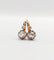 Boucles d'oreilles Dormeuses antiques en or rose 18k et diamants taille rose 58 Facettes A06338